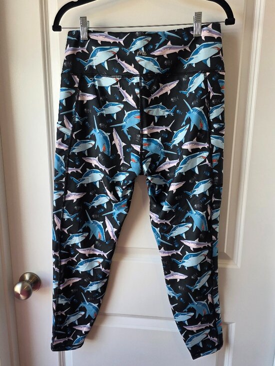 MeUndies Pants - MeUndies Shark Print Side Pocket Leggings - XL